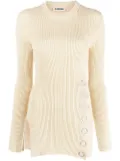 Jil Sander snap-button ribbed top - Neutrals