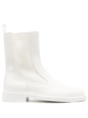 White pull store on boots