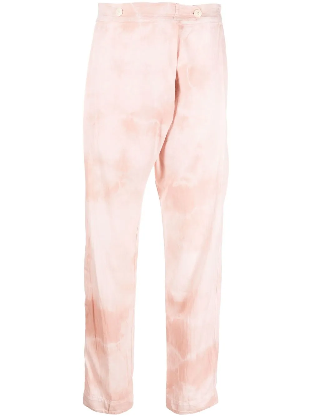 

Raquel Allegra pantalones ajustados con motivo tie-dye - Rosado