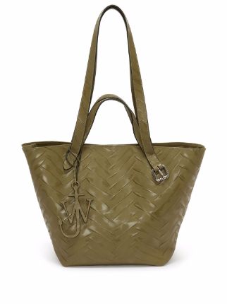 JW Anderson Double Handle Belt Tote Bag | Green | FARFETCH