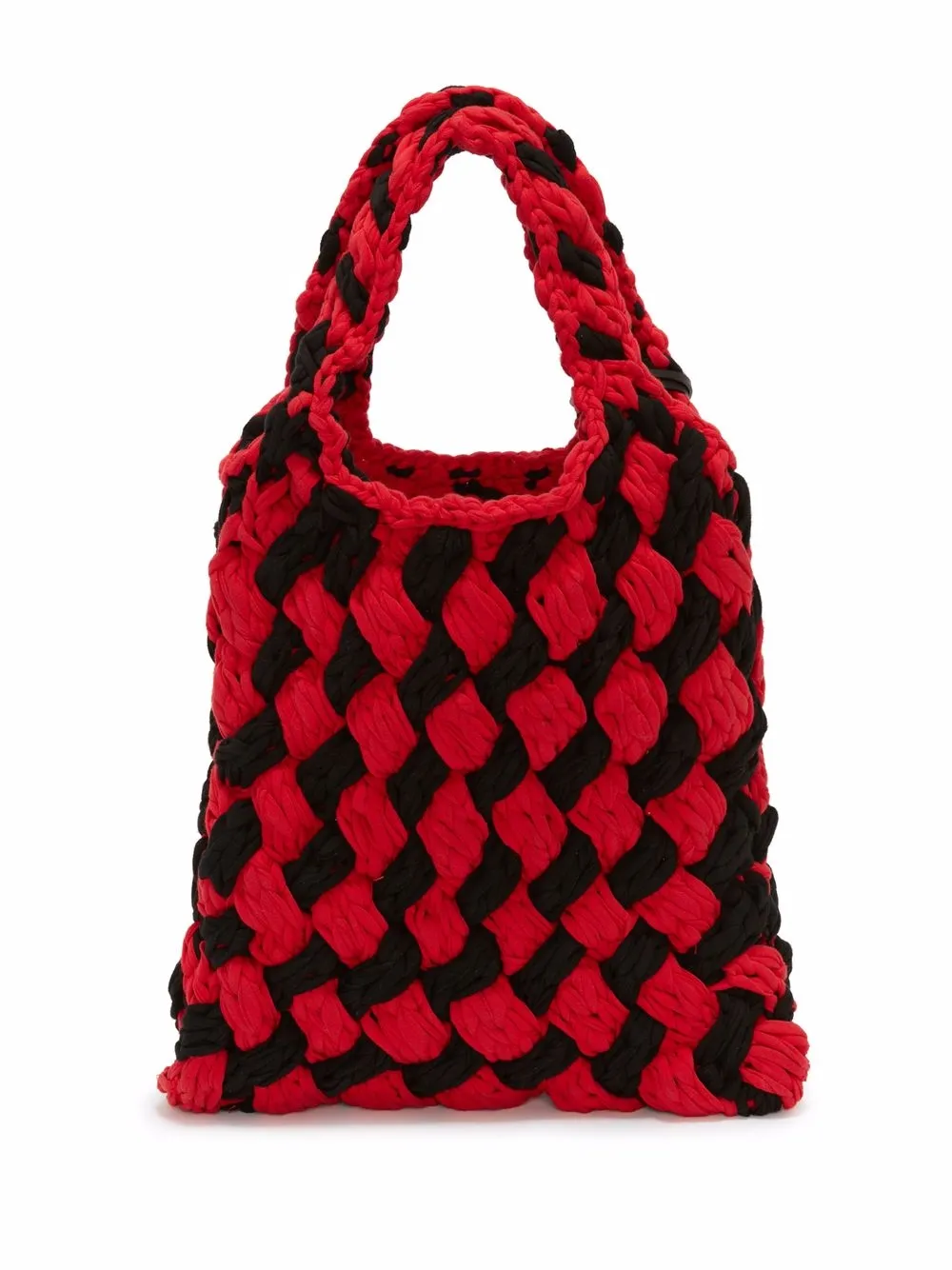 JW Anderson Crochet Checked Tote Bag Farfetch