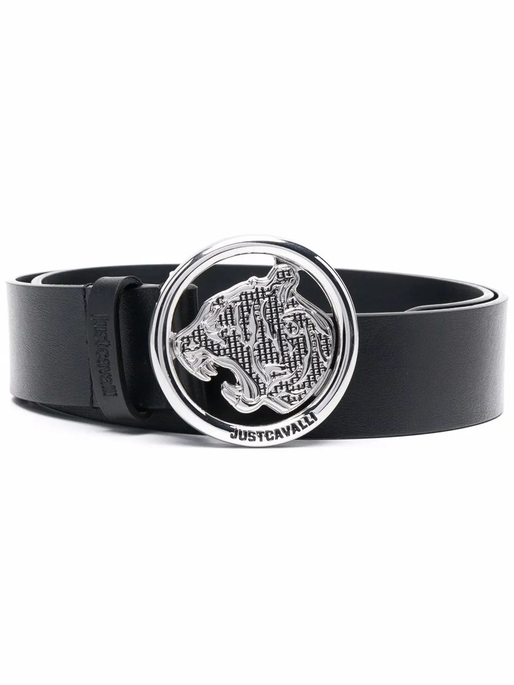 

Just Cavalli logo-plaque leather belt - Black