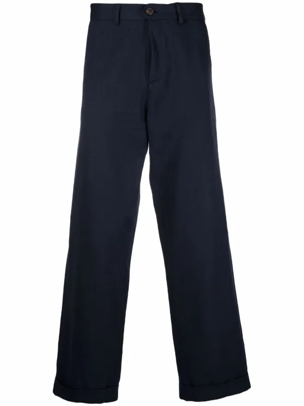 Anonyme turn-up wide-leg trousers 