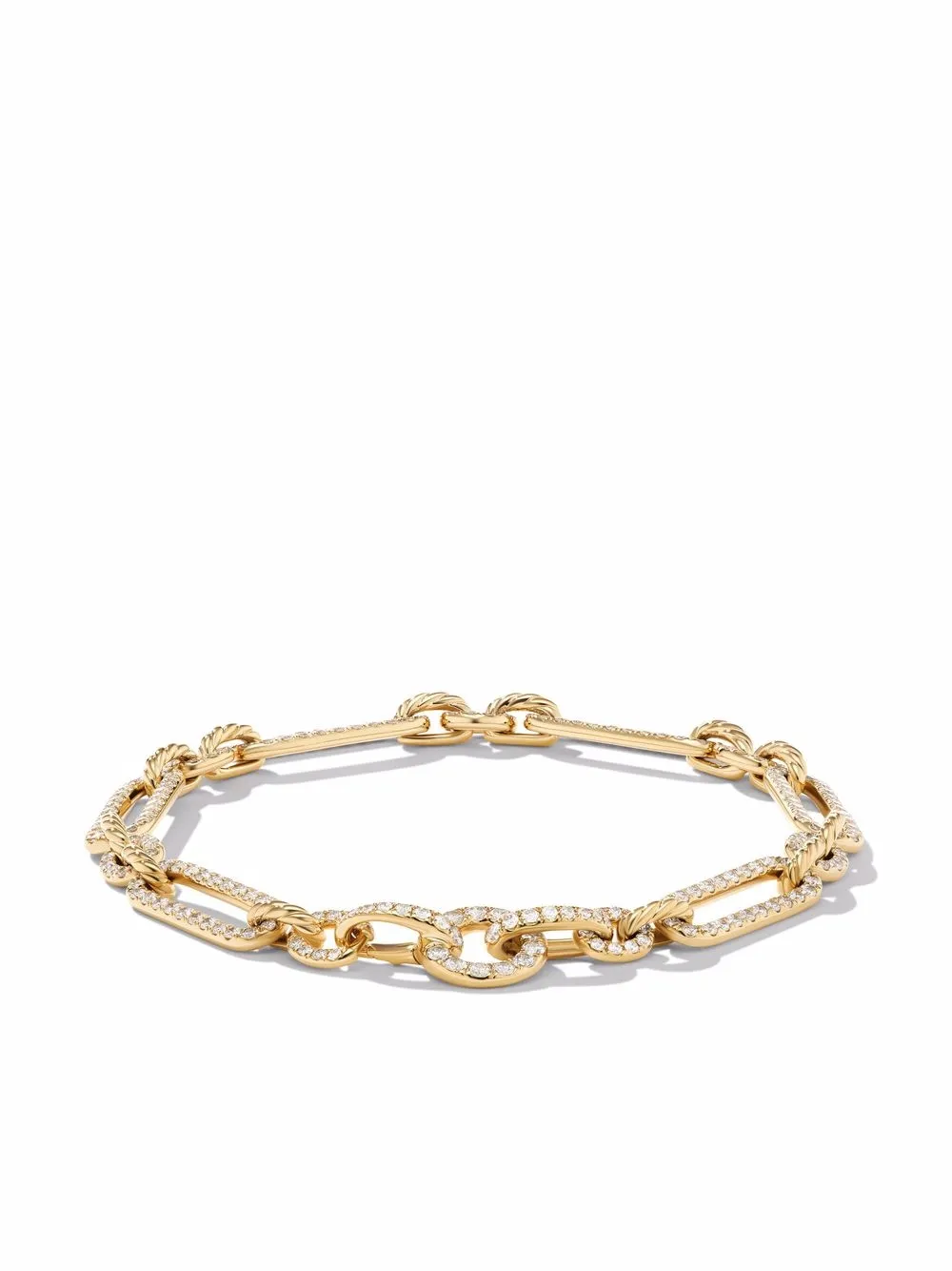 

David Yurman pulsera Lexington en oro amarillo de 18kt con diamantes - Dorado