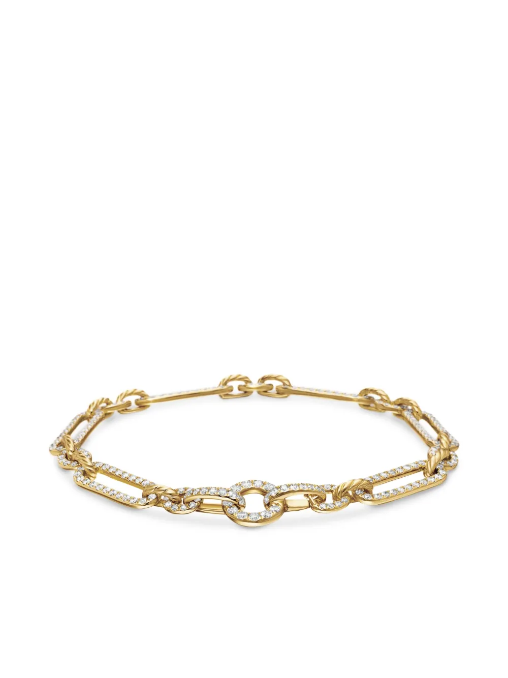 David Yurman Lexington ダイヤモンド ブレスレット 6.5mm 18Kイエローゴールド - ゴールドトーン David Yurman Lexington ダイヤモンド ブレスレット 6.5mm 18Kイエローゴールド - ゴールドトーン
