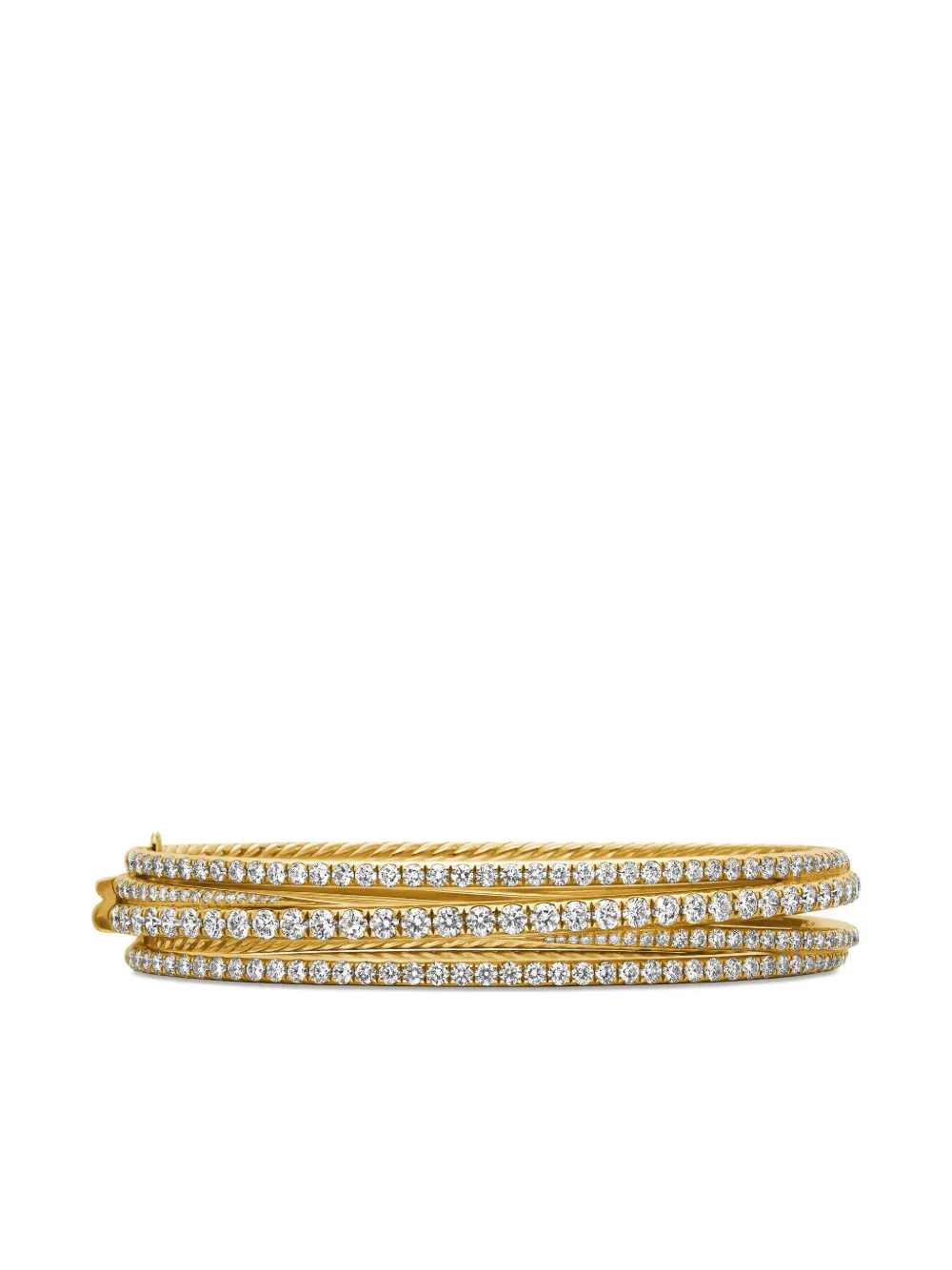 David Yurman pulsera Crossover en oro amarillo de 18kt con diamantes de 11mm | dorado | Image 1