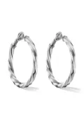 David Yurman sterling silver Cable Edge hoop earrings