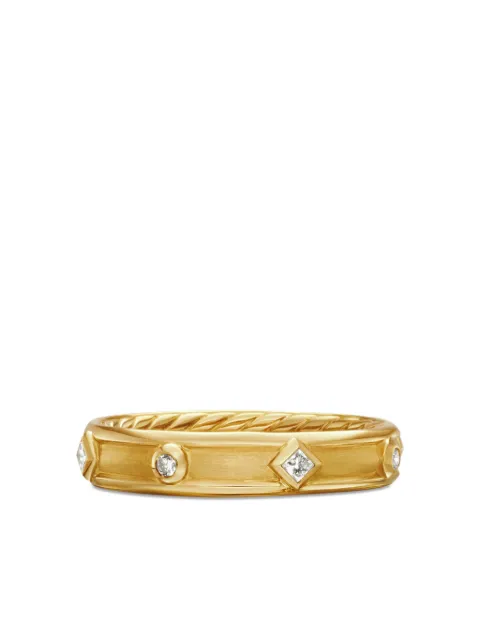 David Yurman bague Modern Renaissance en or 18ct pavée de diamants (4 mm)