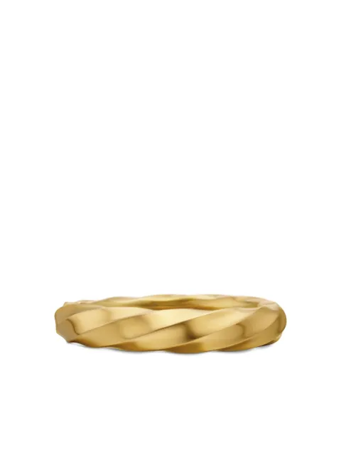 David Yurman 18kt recycled gold Cable Edge band ring (4mm)
