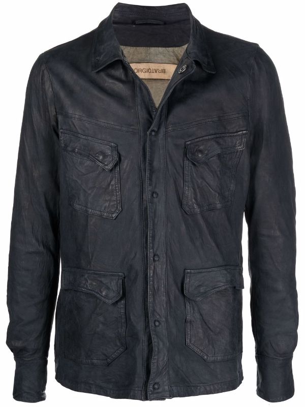 giorgio brato mens leather jacket