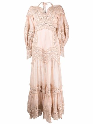 ZIMMERMANN Embroidered off-shoulder Dress - Farfetch