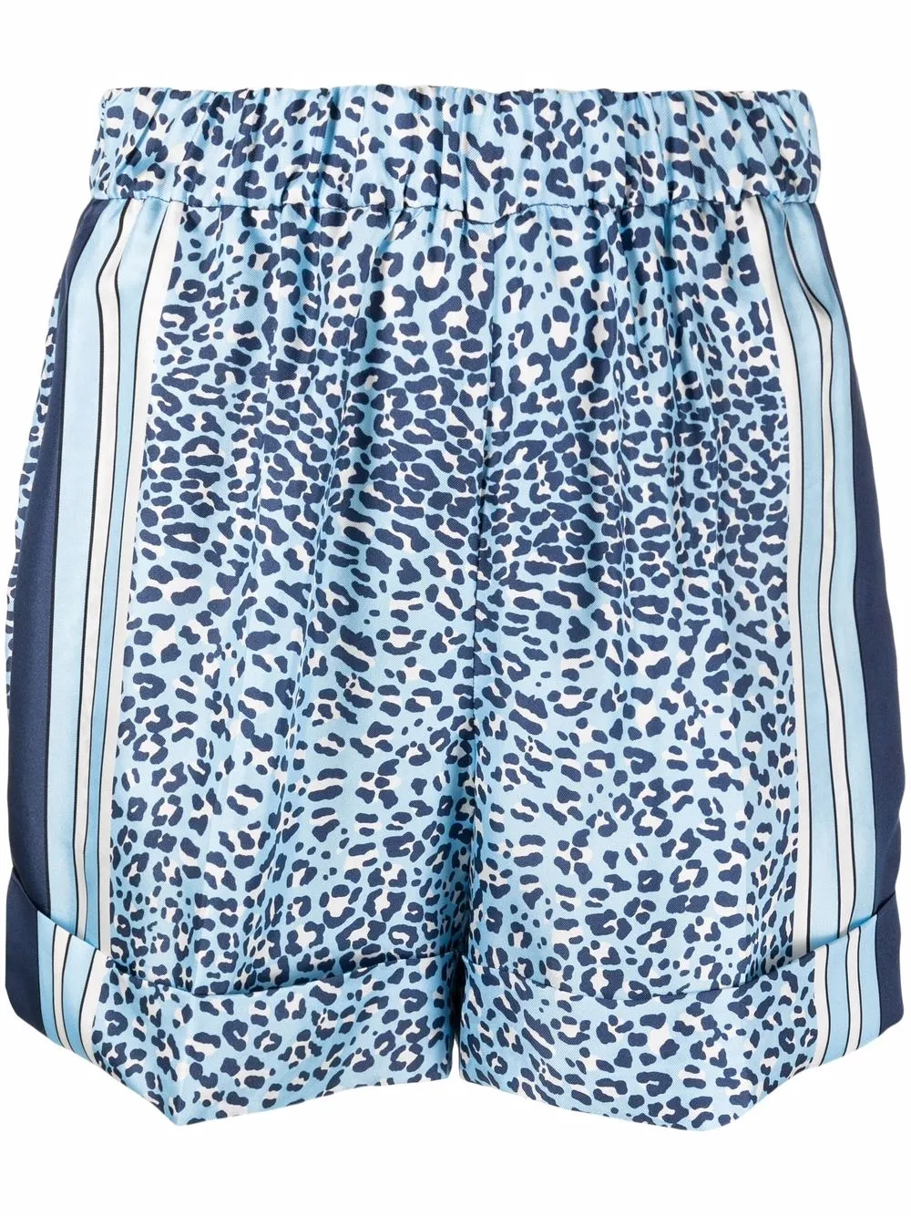 

P.A.R.O.S.H. shorts con estampado de leopardo - Azul