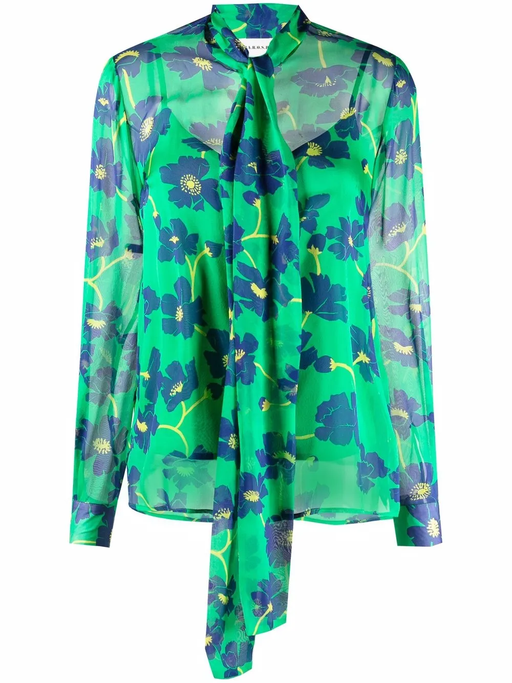 

P.A.R.O.S.H. camisa con estampado floral - Verde