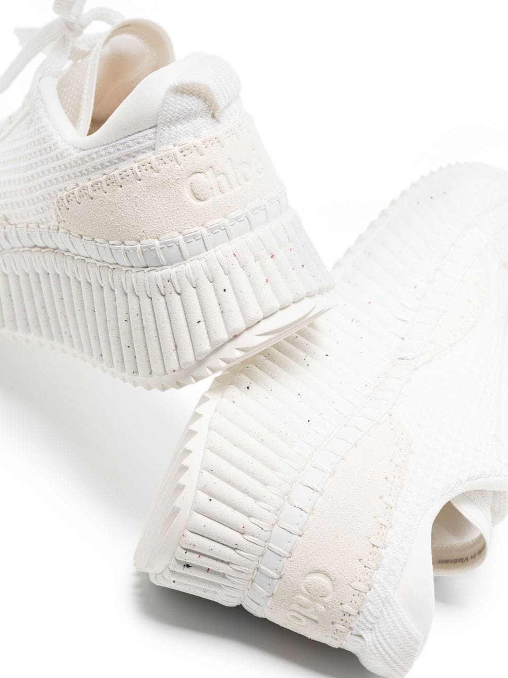 Chloé Nama sneakers met plateauzool - Wit