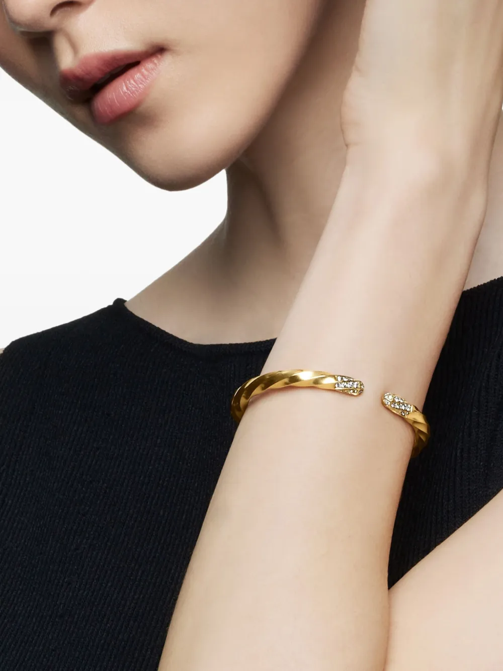 David Yurman 18kt recycled yellow gold Cable Edge diamond bracelet (5.5mm) | Image 2