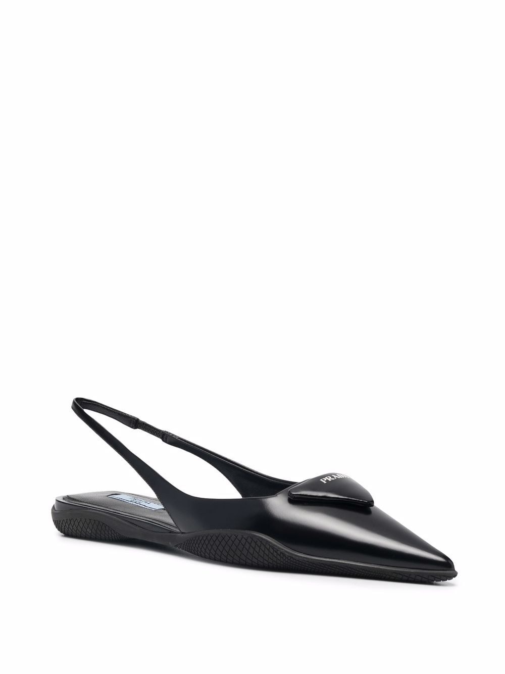 Prada Slingback pumps met logo - Zwart