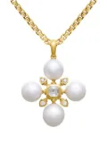 David Yurman 18kt yellow gold Renaissance pearl and diamond pendant (37.5mm)