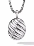 David Yurman sterling silver Sculpted Cable locket (37mm)