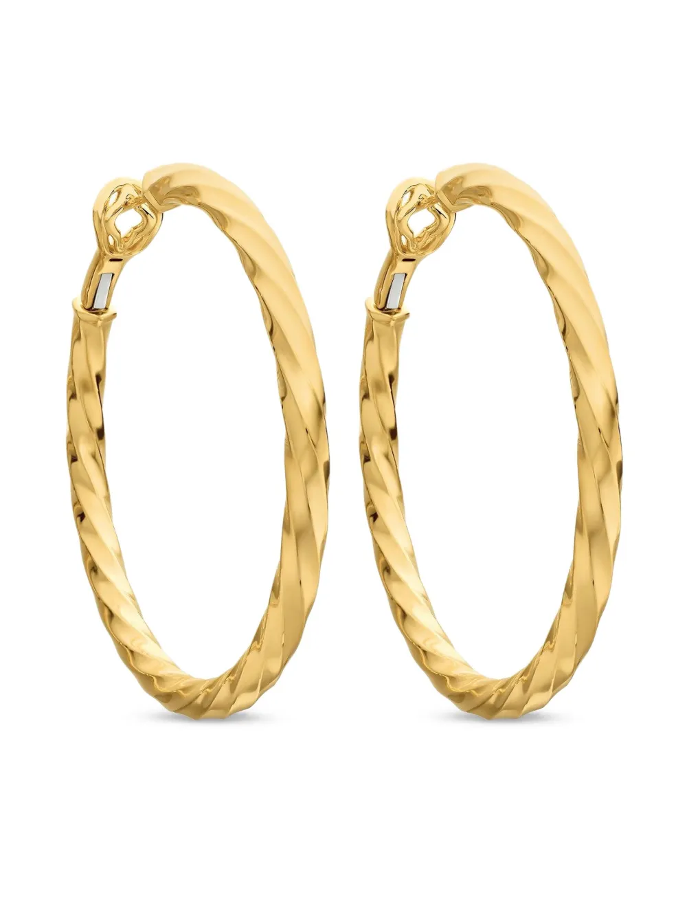 David Yurman Cable Edge ピアス 18Kイエローゴールド - ゴールドトーン David Yurman Cable Edge ピアス 18Kイエローゴールド - ゴールドトーン