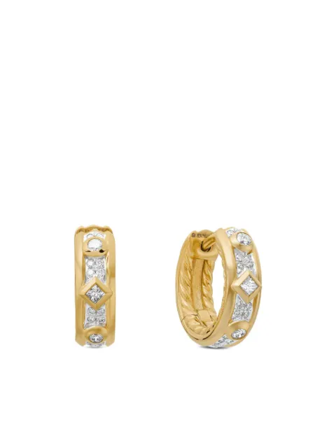 David Yurman créoles Modern Renaissance en or 18ct pavées de diamants (12,3 mm)