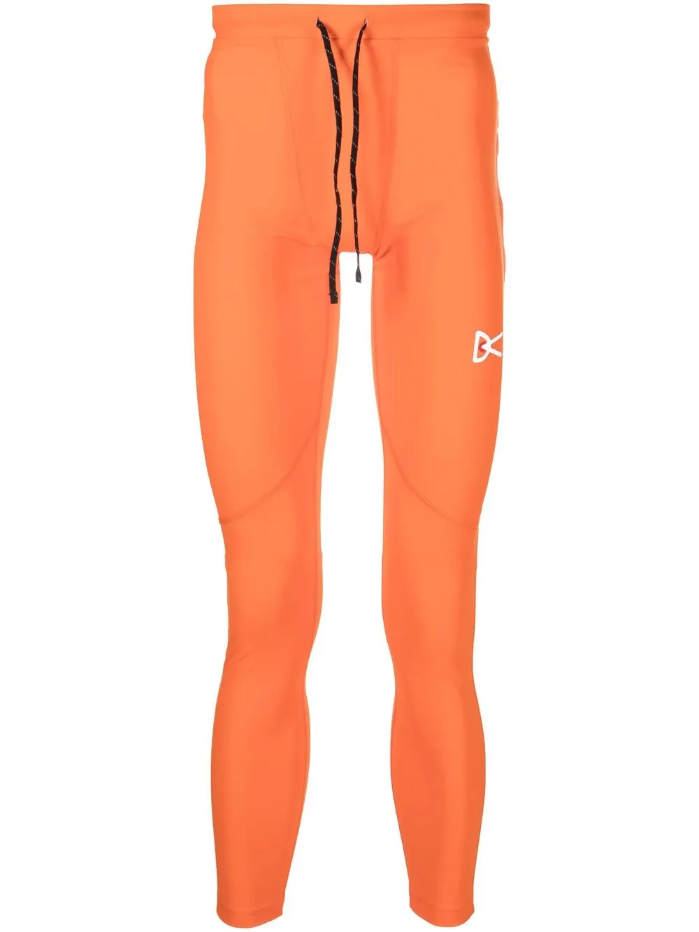 

District Vision leggins con logo estampado - Naranja