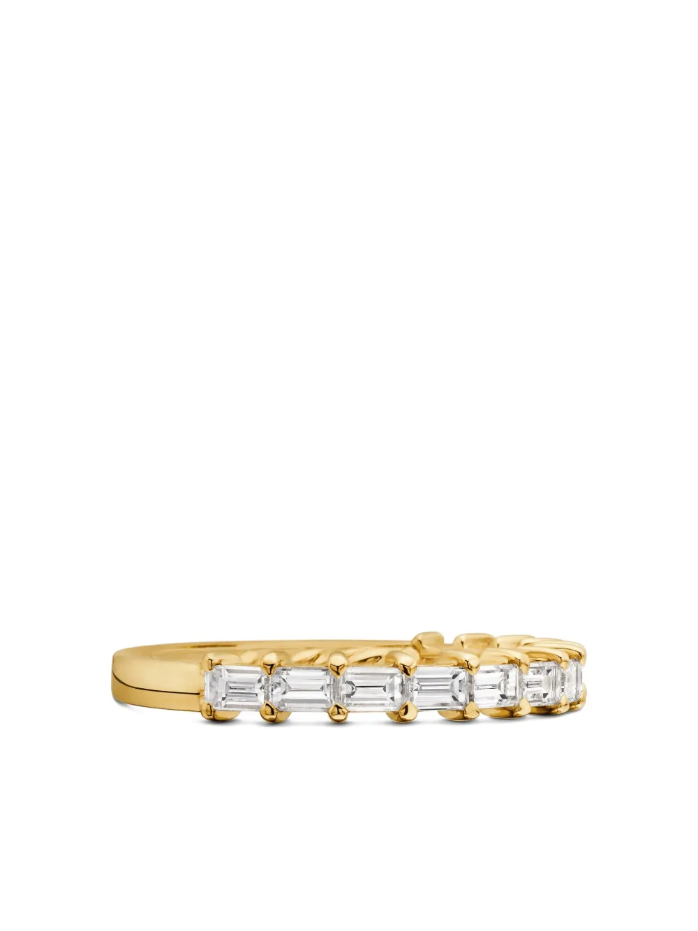  David Yurman 18kt Yellow Gold Dy Eden Partway Diamond Band Ring (2mm) 
