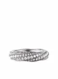 David Yurman sterling silver Cable Edge diamond band ring