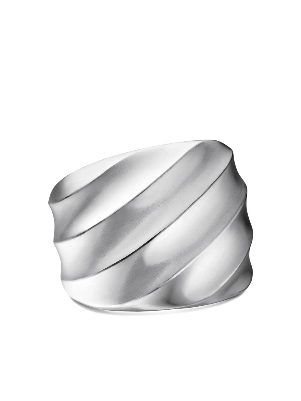 David Yurman recycled silver Cable Edge Saddle ring (18.8mm) | Silver | Image 1