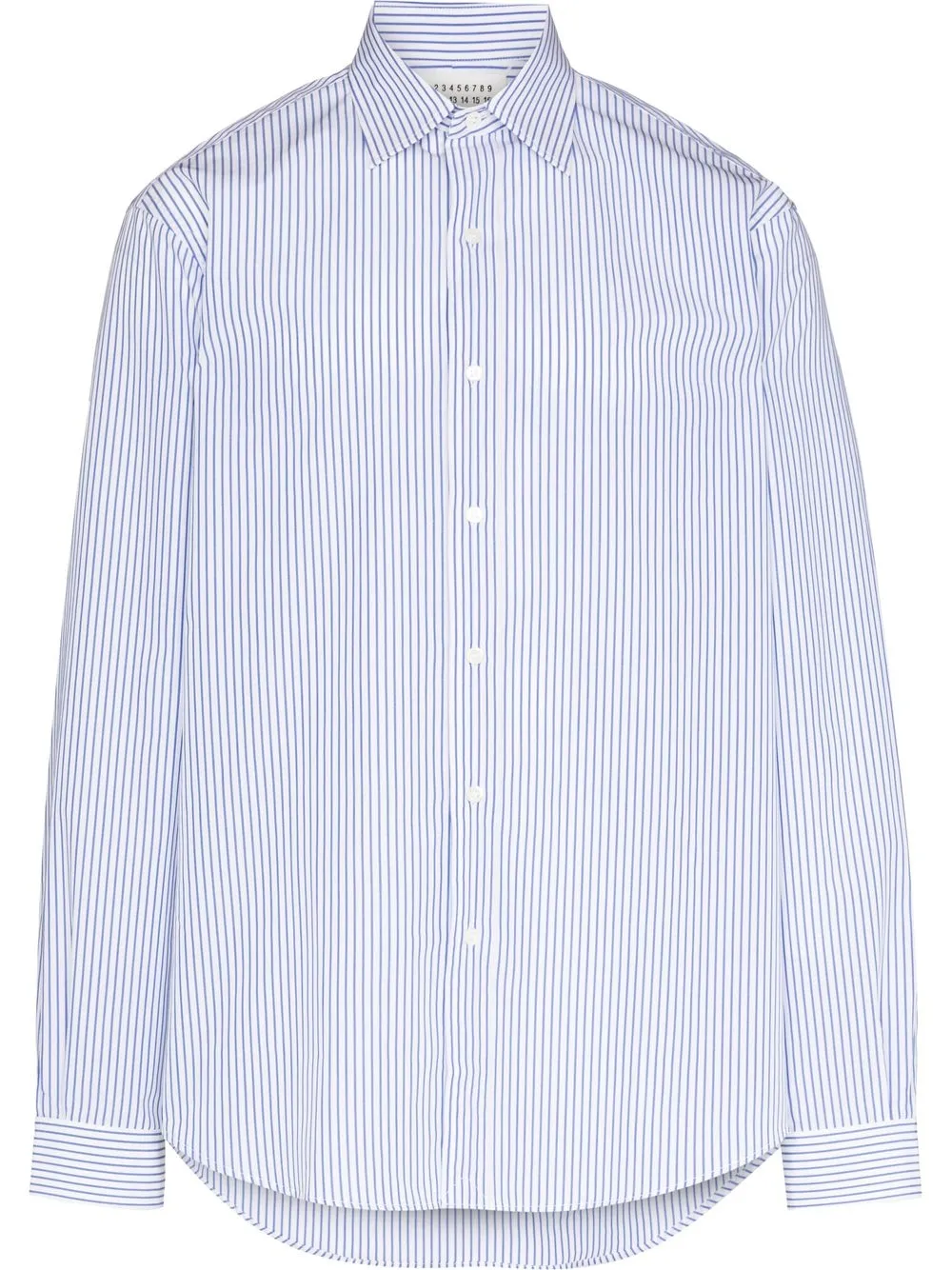 

Maison Margiela striped long-sleeved shirt - White