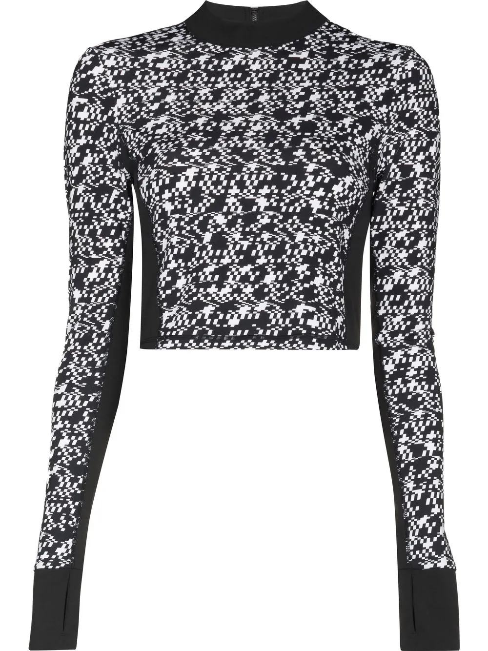 

Sweaty Betty top corto con estampado gráfico - Negro