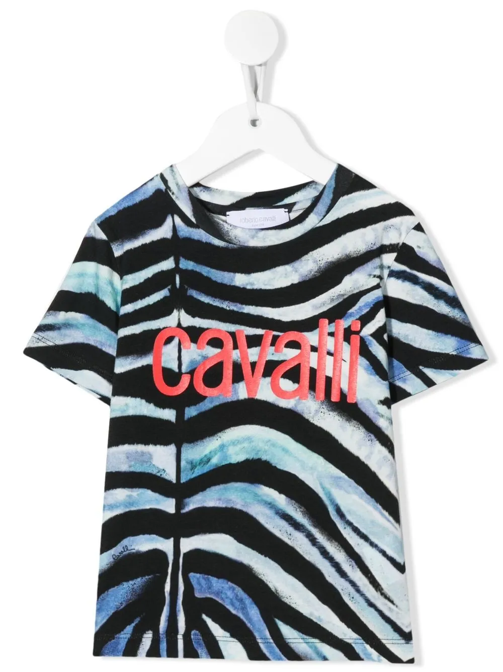 

Roberto Cavalli Junior playera con logo estampado - Azul