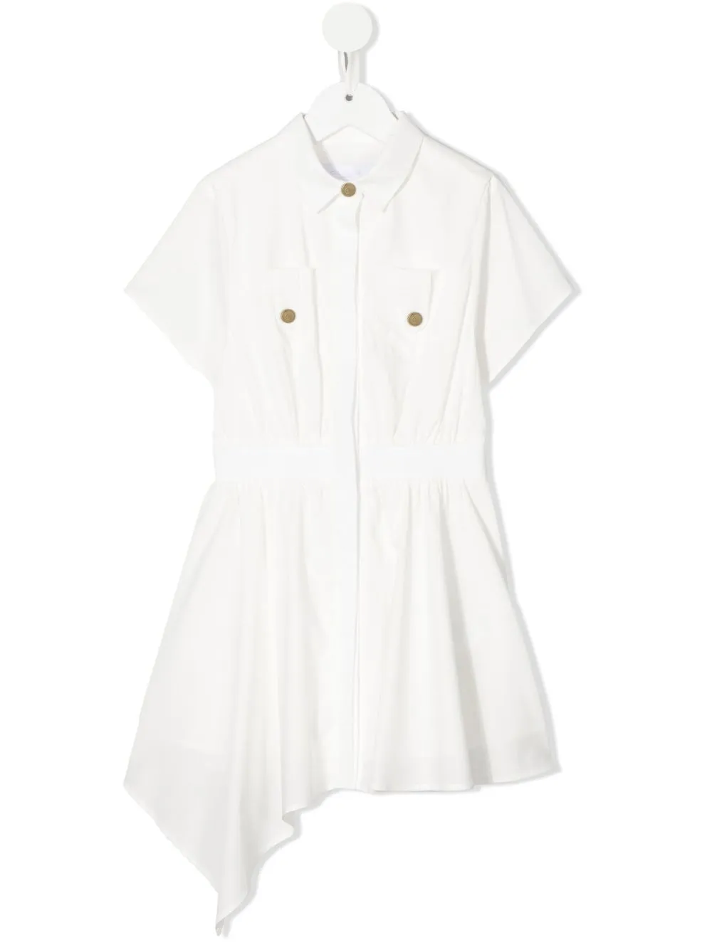 

Roberto Cavalli Junior vestido recto fruncido - Blanco