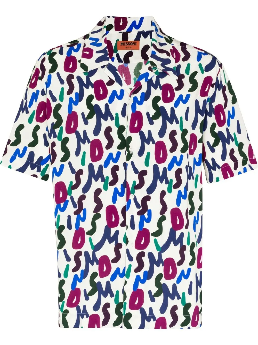 

Missoni all-over logo short-sleeve shirt - Neutrals