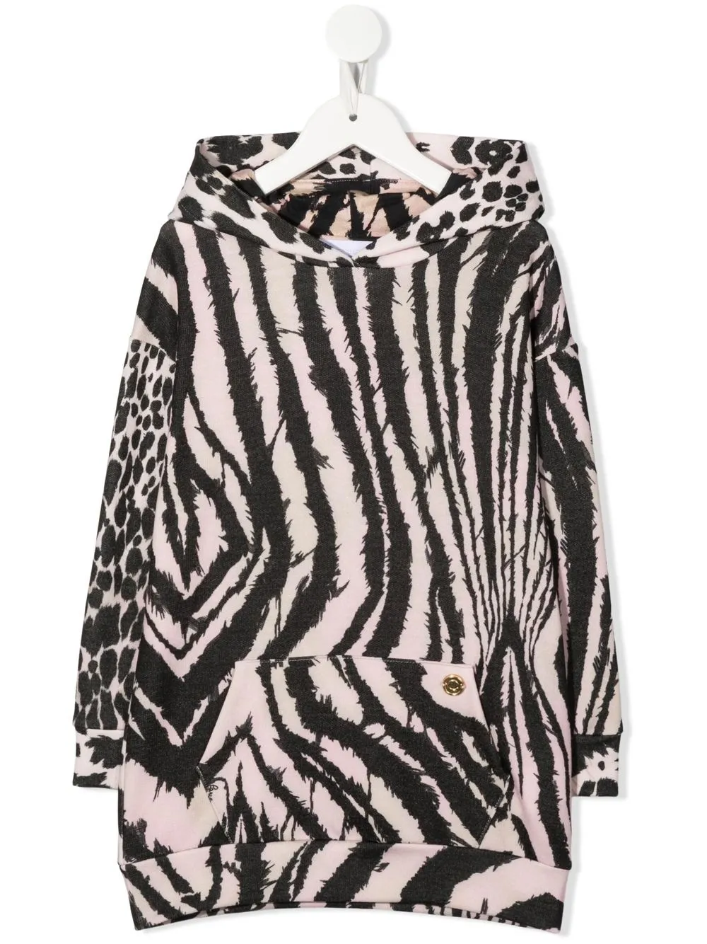 

Roberto Cavalli Junior hoodie con estampado de cebra - Rosado