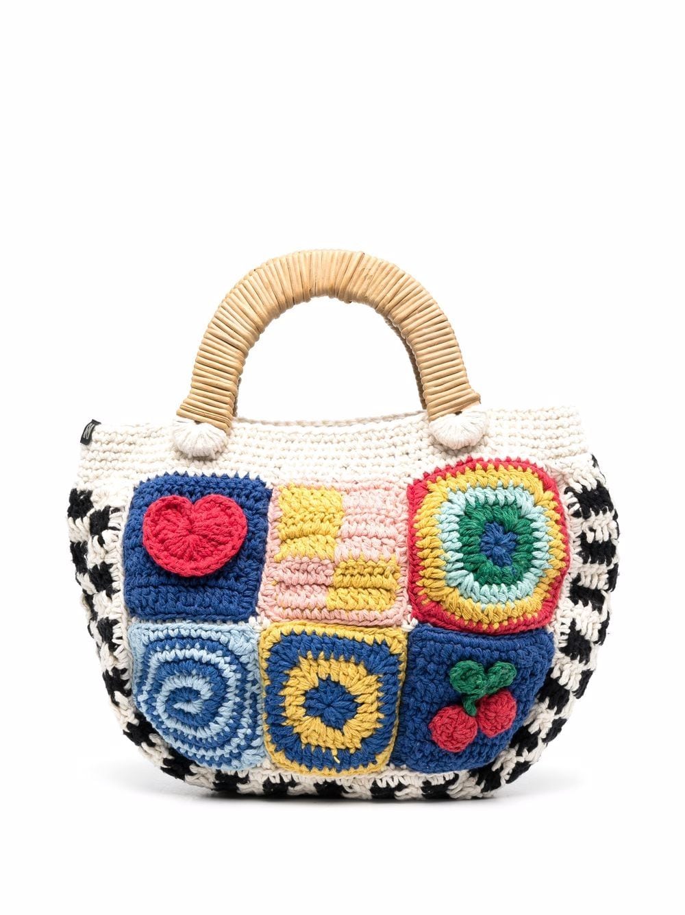 фото Nannacay karin crochet-panelled tote bag