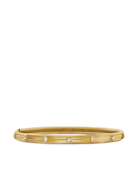 David Yurman 18K yellow gold Modern Renaissance diamond bangle