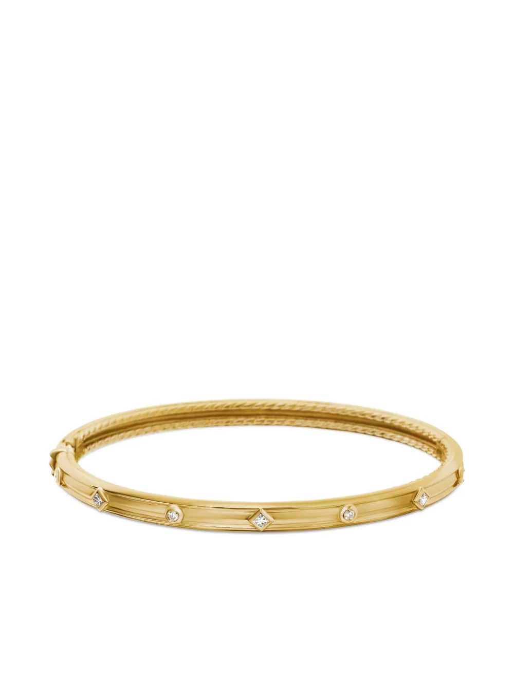 David Yurman 18k Yellow Gold Modern Renaissance Diamond Bangle