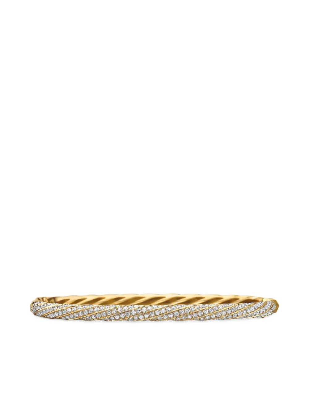 David Yurman Cable Edge ダイヤモンド バングルブレスレット 4mm 18Kイエローゴールド - ゴールドトーン David Yurman Cable Edge ダイヤモンド バングルブレスレット 4mm 18Kイエローゴールド - ゴールドトーン