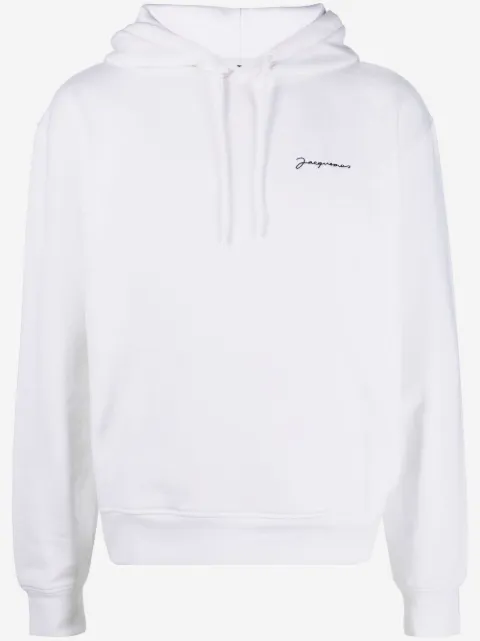 Jacquemus embroidered-logo drawstring hoodie