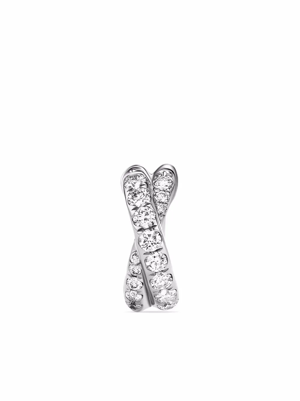 David Yurman 18kt witgouden oorringen - Zilver