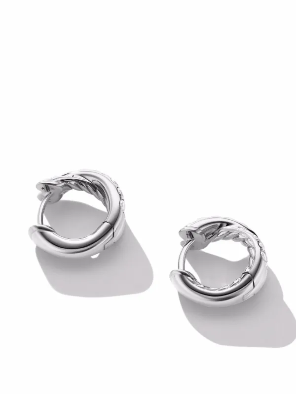 White online ring earrings
