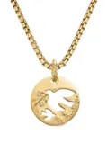David Yurman 18kt yellow gold DY Elements Dove pendant (21.7mm)