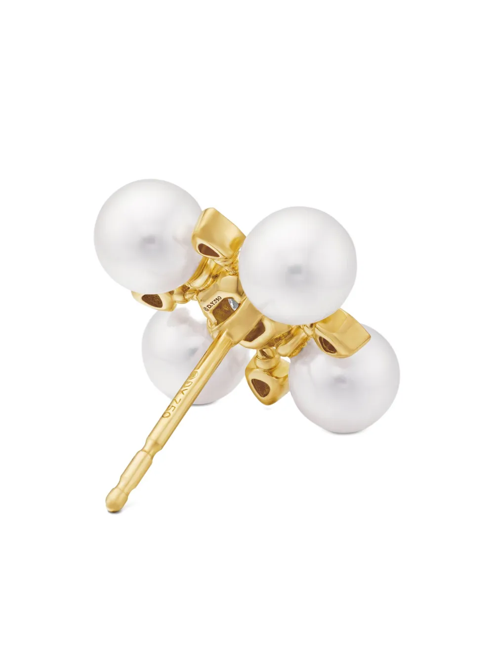 David Yurman 18kt yellow gold Renaissance pearl and diamond stud earrings (16.5mm) | Gold | Image 1