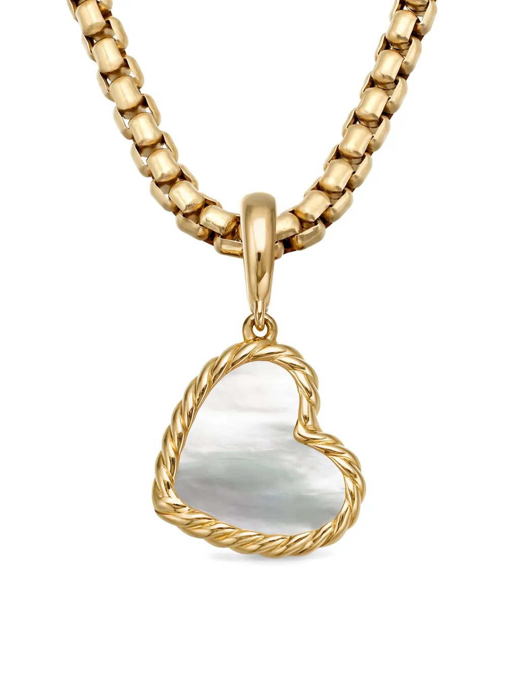David Yurman Cable Heart マザーオブパール ペンダント 18Kイエローゴールド - ゴールドトーン David Yurman Cable Heart マザーオブパール ペンダント 18Kイエローゴールド - ゴールドトーン