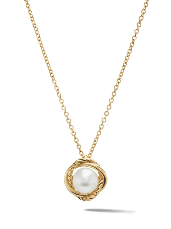 David Yurman 18kt Yellow Gold Infinity Pearl Necklace Farfetch