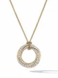 David Yurman 18kt yellow gold Pavé Crossover diamond necklace (21mm)