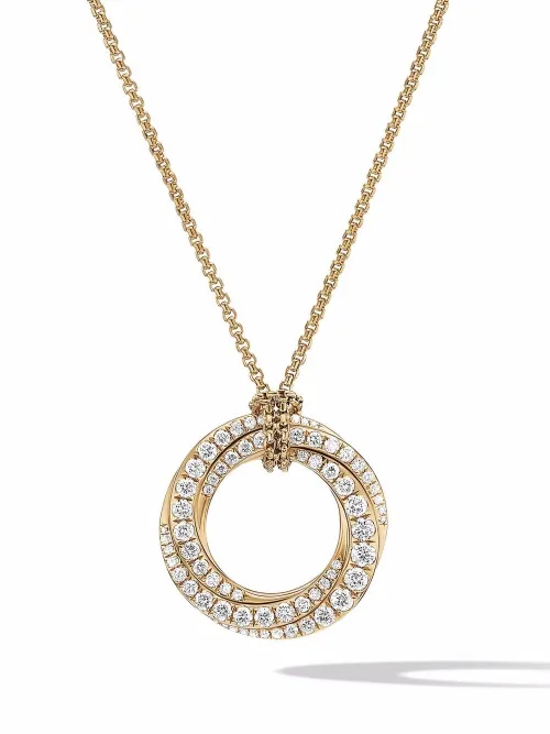 Collier Pavé Crossover en 18ct pavé de diamants (21 mm) - David Yurman - Modalova