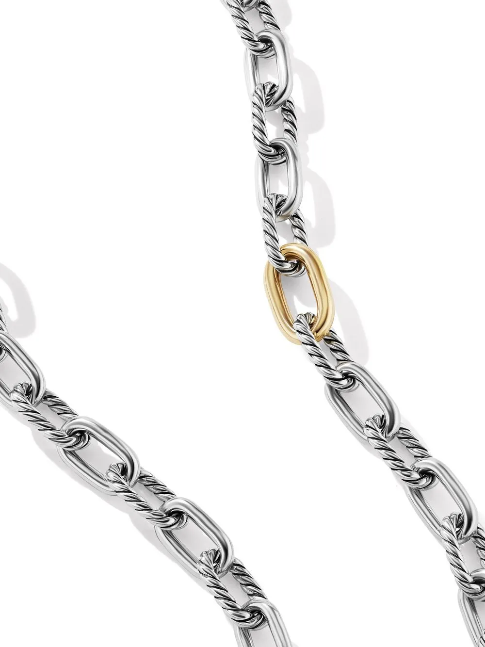  David Yurman 18kt Dy Madison Gelbgold  Und Sterlingsilberhalskette 8,5mm 