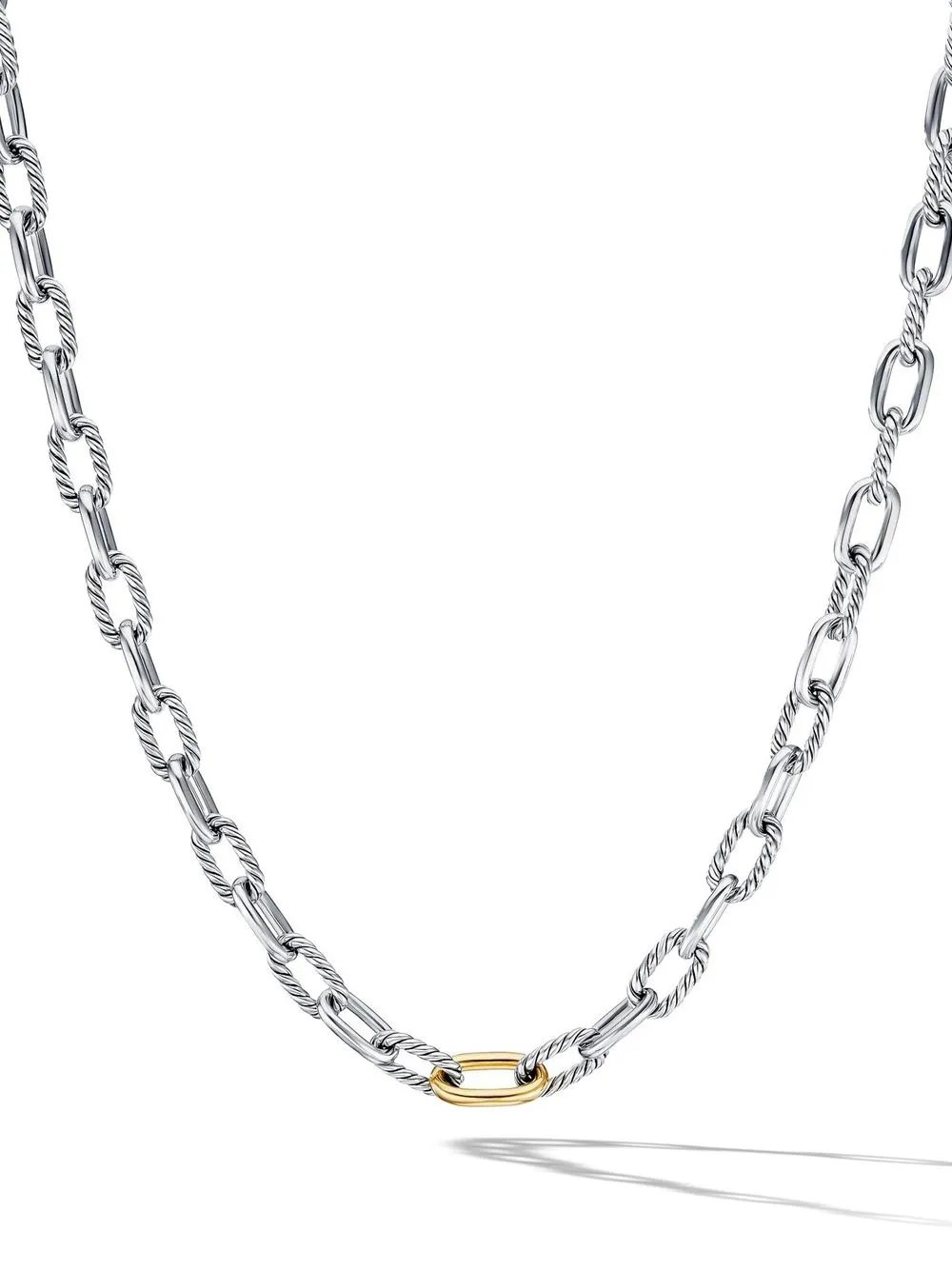 David Yurman Naga oorbellen van 18kt geelgoud en sterling zilver