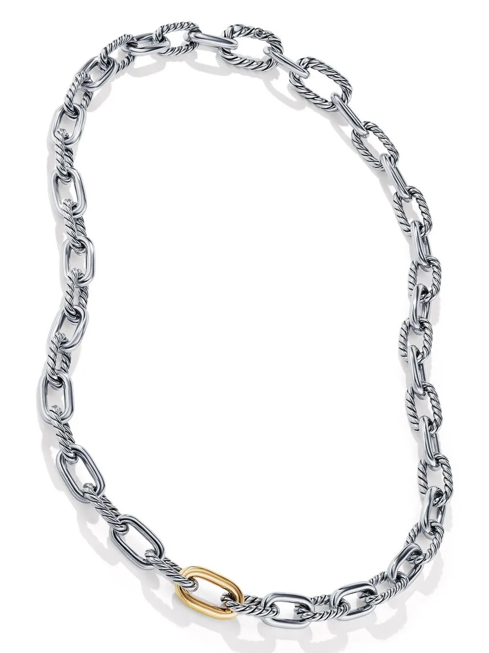 David Yurman DY Madison ネックレス 8.5mm 18Kイエローゴールド&スターリングシルバー - シルバートーン David Yurman DY Madison ネックレス 8.5mm 18Kイエローゴールド&スターリングシルバー - シルバートーン